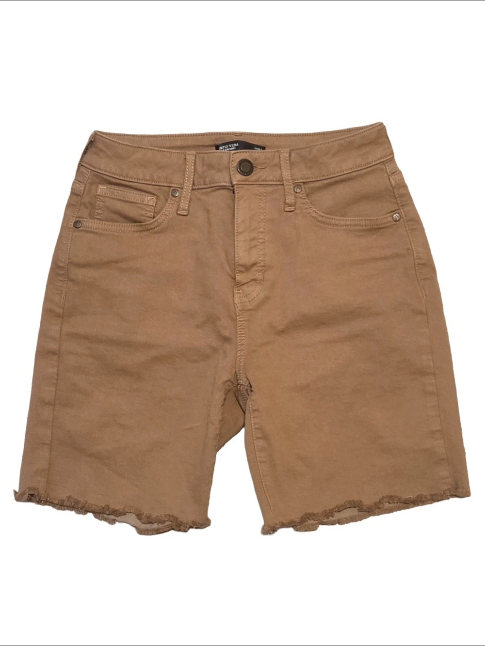 Simply Vera Vera Wang Tan Denim Bermuda Shorts